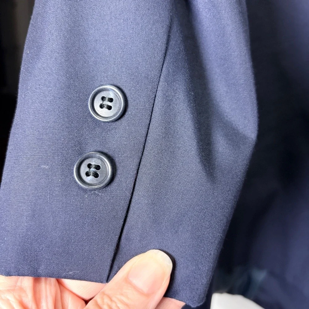 Brooks Brothers Blazer Mens Navy Blue 3 Button Made in USA Patch Pockets